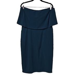 Lulu's Green Lots of Love Strapless Midi Dress Women's XL NWT